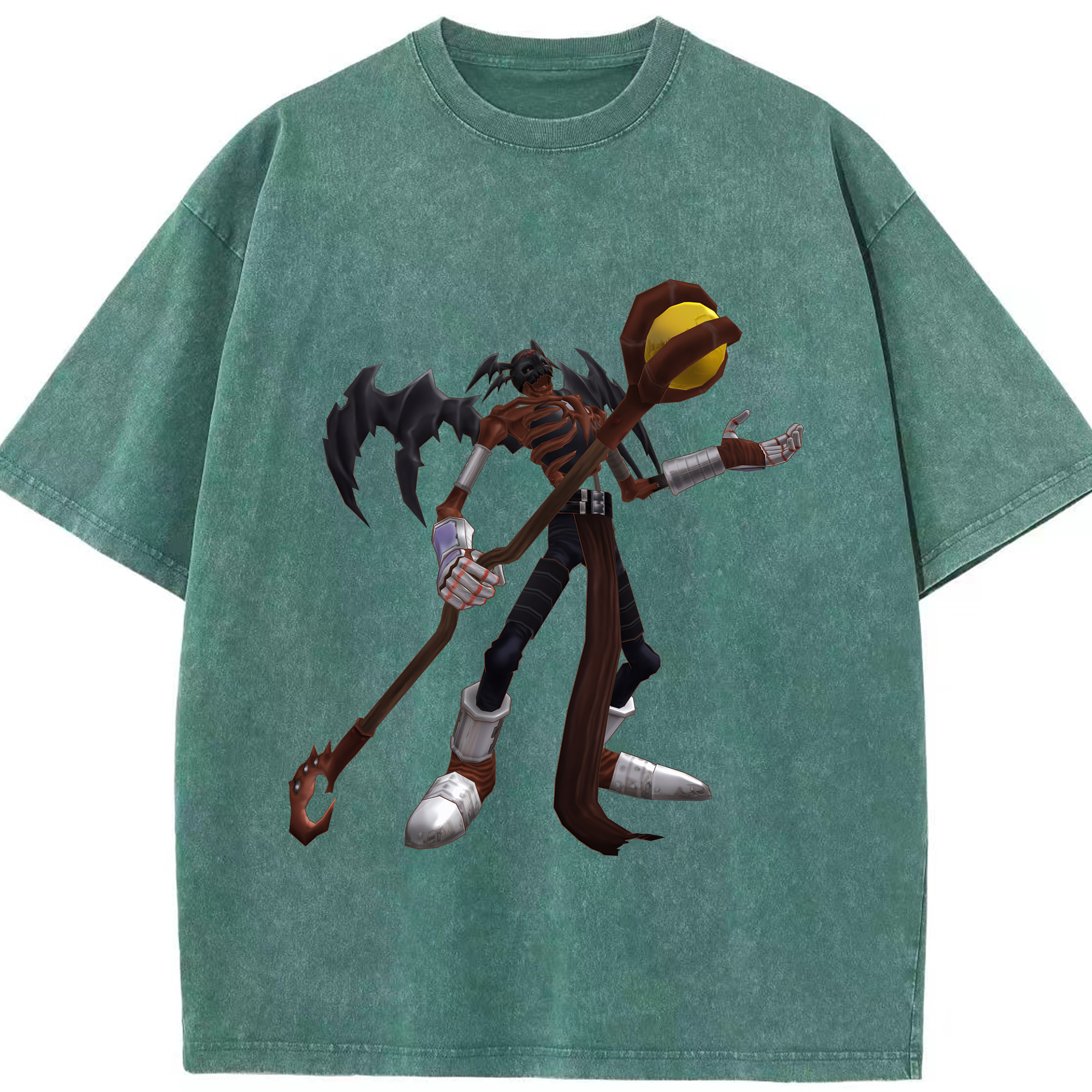 （画像用） Digimon デジタルモンスター/デジモン 綿100% ヴィンテージ風 半袖Tシャツ（フロントプリント）
